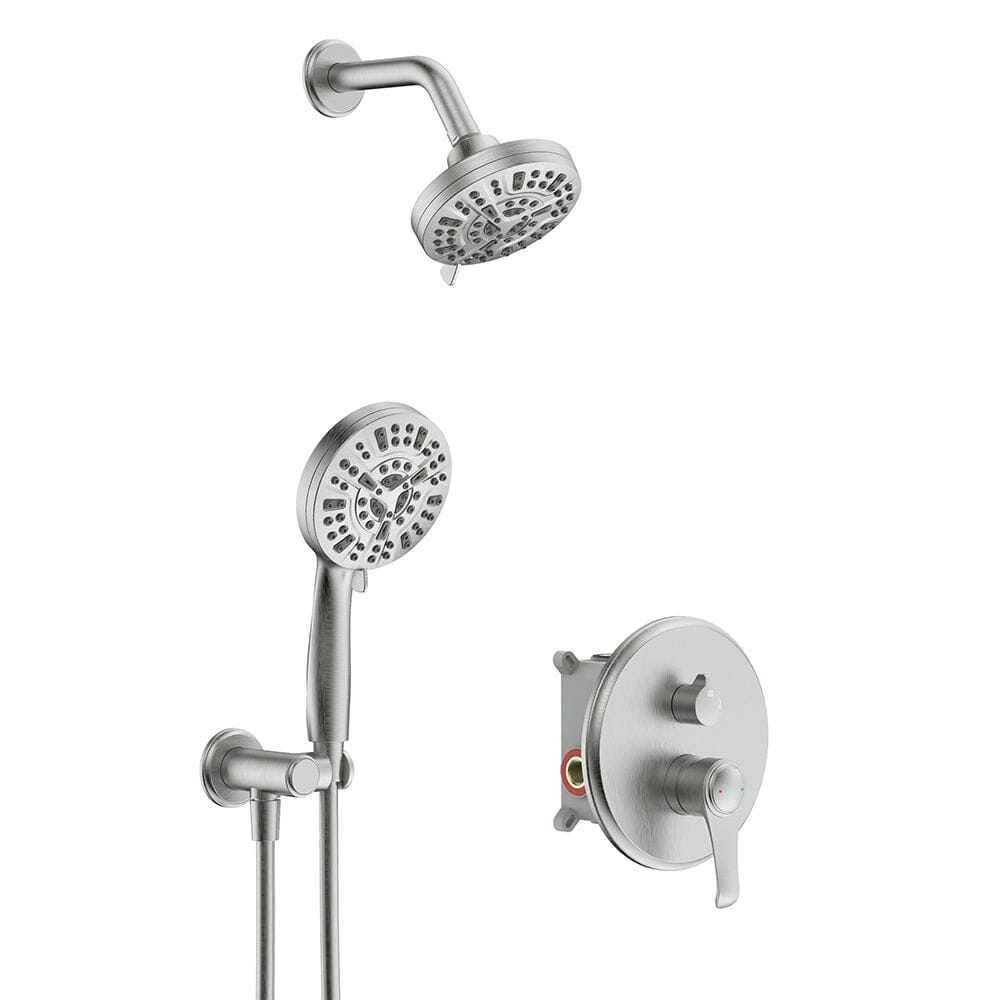 Wall Mounted 14 Spray High Pressure Shower Head and Hand Shower