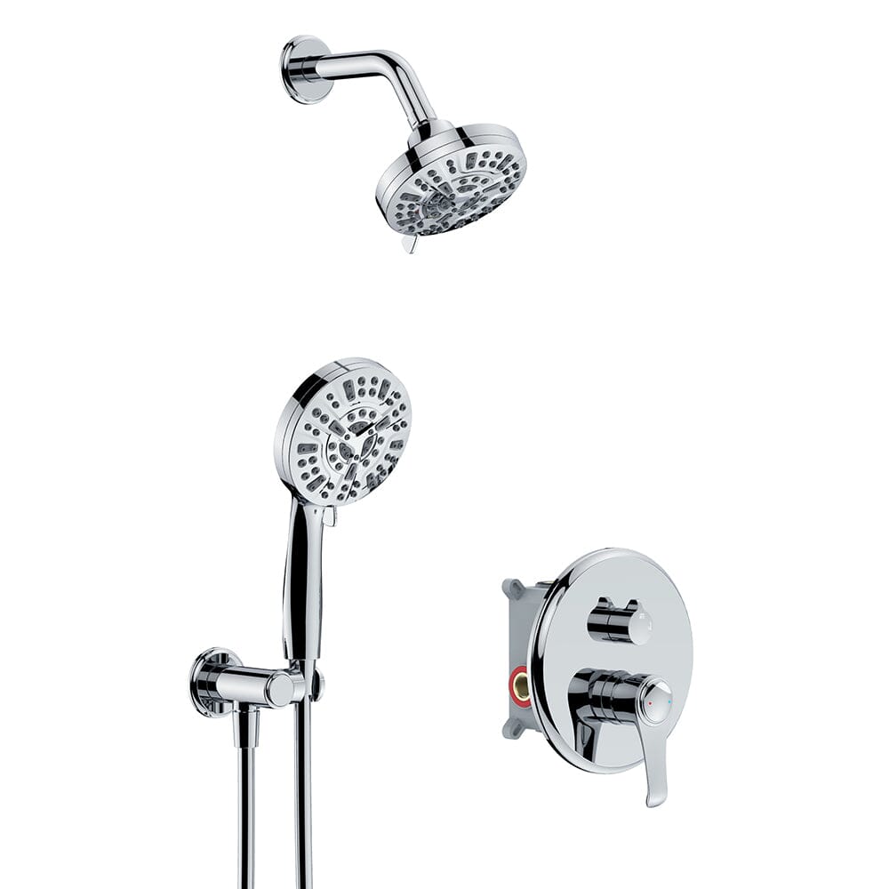 Wall Mounted 14 Spray High Pressure Shower Head and Hand Shower