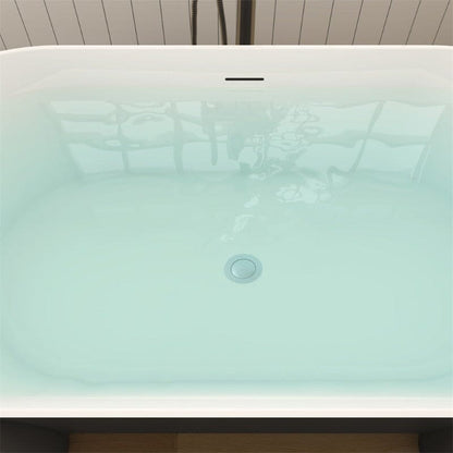 59'' Modern Luxury Freestanding Soaking Bathtub with Feet Acrylic