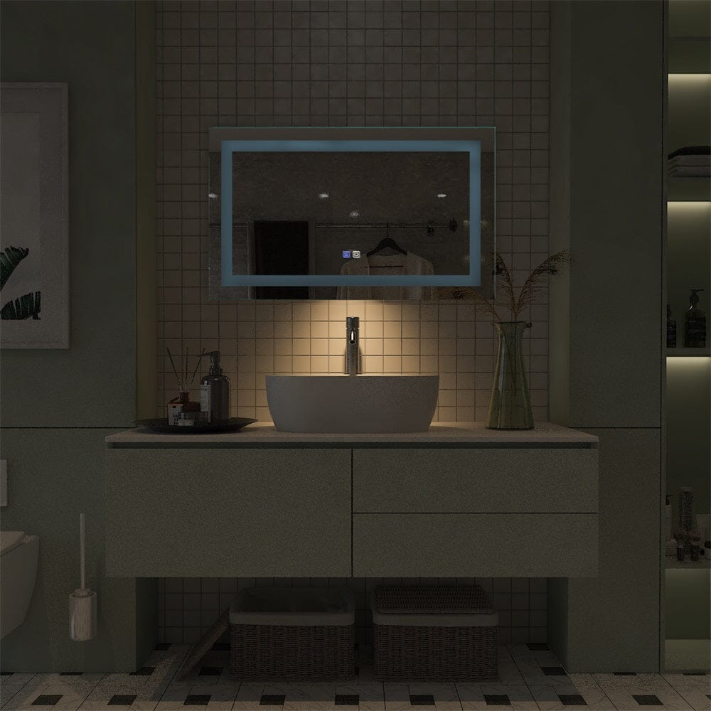 40 x 24 Inch LED Bathroom Mirror with Night light Anti Fog, Dimmable, Touch Button