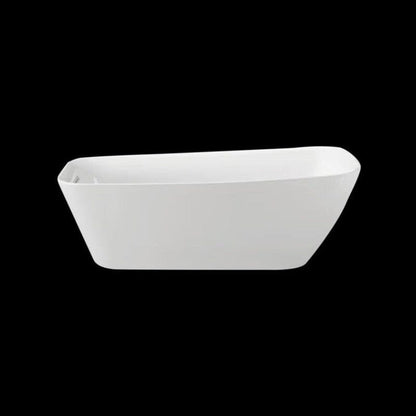 63" Acrylic Single Slipper Tub Freestanding Soaking Bathtub