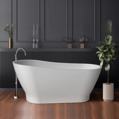 67" Acrylic Single Slipper Tub Curve Shape Freestanding Bathtub