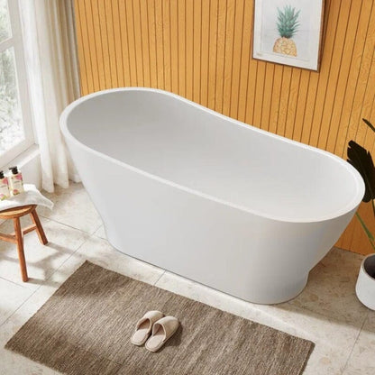 67" Acrylic Single Slipper Tub Curve Shape Freestanding Bathtub