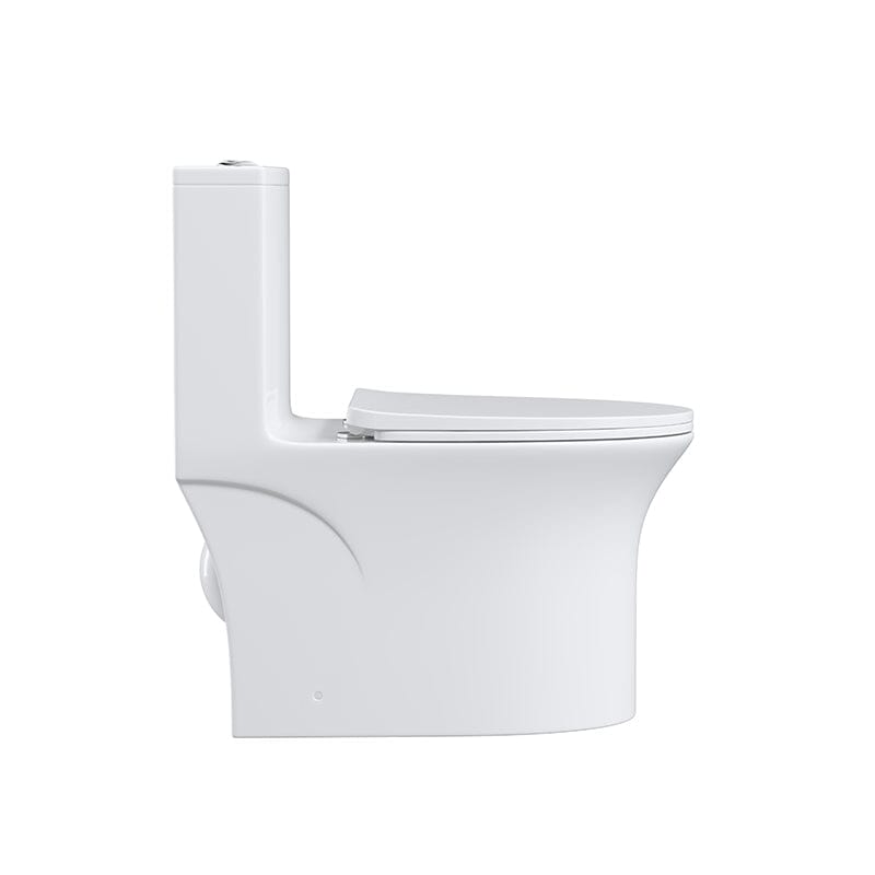 Modern Dual Flush Elongated Standard One Piece Toilet with Comfortable Seat Height