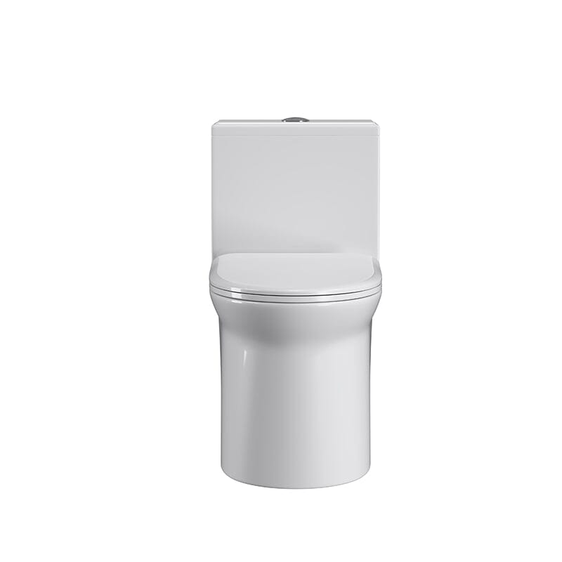 Siphonic Jet Dual Flush Elongated One Piece Toilet with Comfortable Seat Height