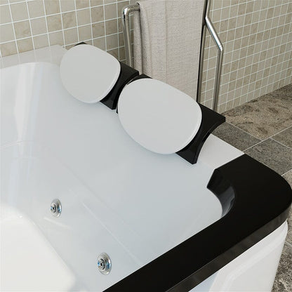 67'' Alcove Whirlpool Tub Air Jet Massage Bathtub with Hand Shower and Led Light