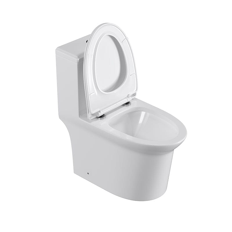 Siphonic Jet Dual Flush Elongated One Piece Toilet with Comfortable Seat Height