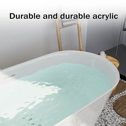 59'' Acrylic Double Ended Flat Freestanding Soaking Tub