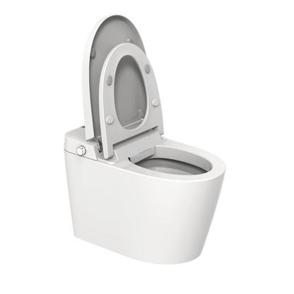 Multifunction U-Shaped Smart Toilet Automatic Flush with Remote Control/Foot Sensor/Night Light