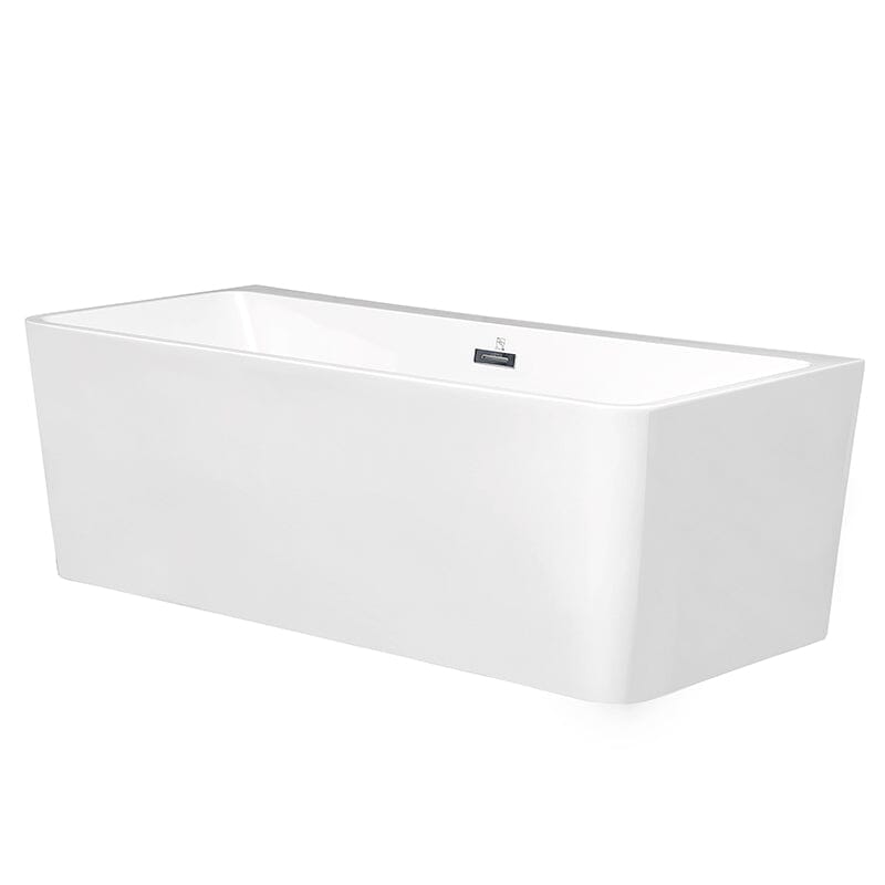 Simple Acrylic Alcove Bathtub Freestanding Soaking