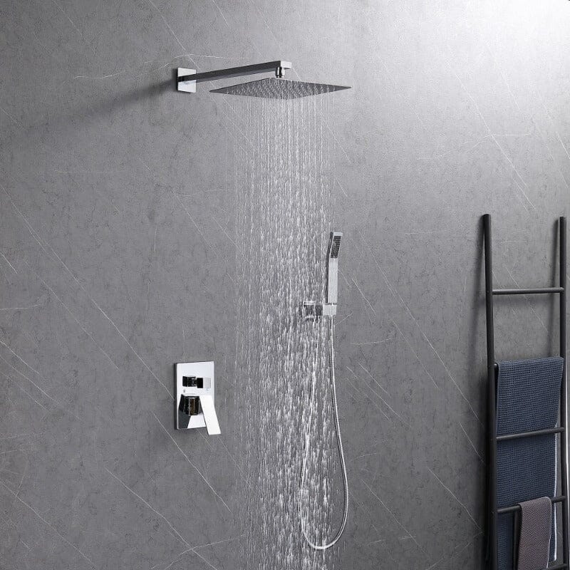 Shower Faucet Sets Wall Mounted with 10" Rainfall Shower Head and Handheld