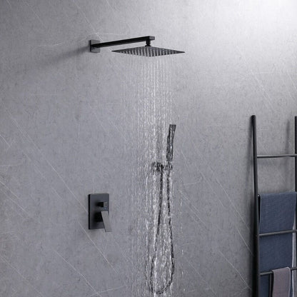 Shower Faucet Sets Wall Mounted with 10" Rainfall Shower Head and Handheld