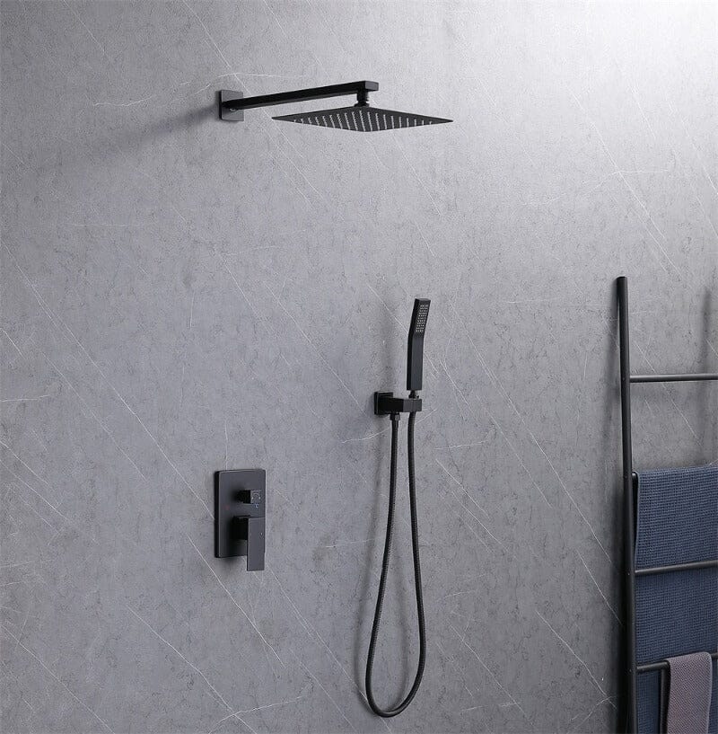 Shower Faucet Sets Wall Mounted with 10" Rainfall Shower Head and Handheld