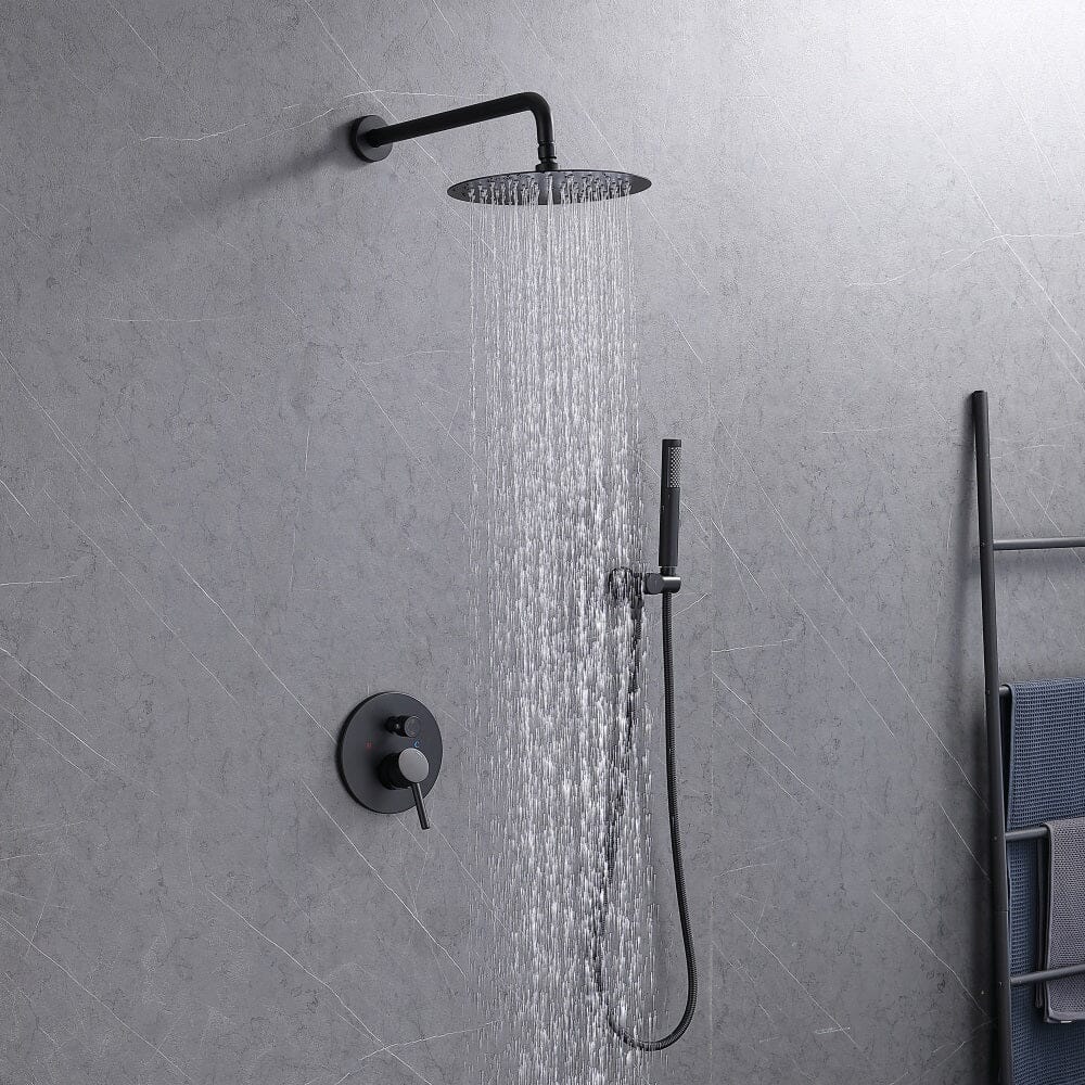 Wall Mounted Shower Set with 10" Round Rainfall Shower Head