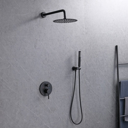 Wall Mounted Shower Set with 10" Round Rainfall Shower Head