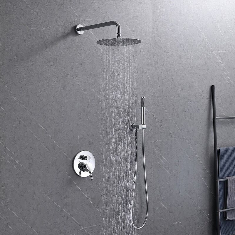 Wall Mounted Shower Set with 10" Round Rainfall Shower Head