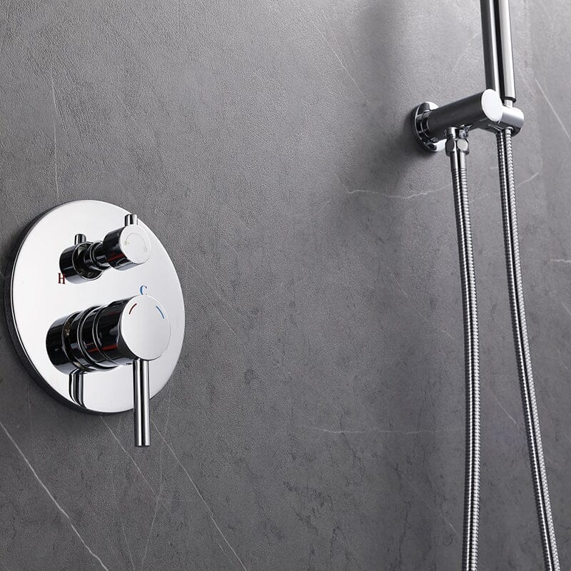 Wall Mounted Shower Set with 10" Round Rainfall Shower Head