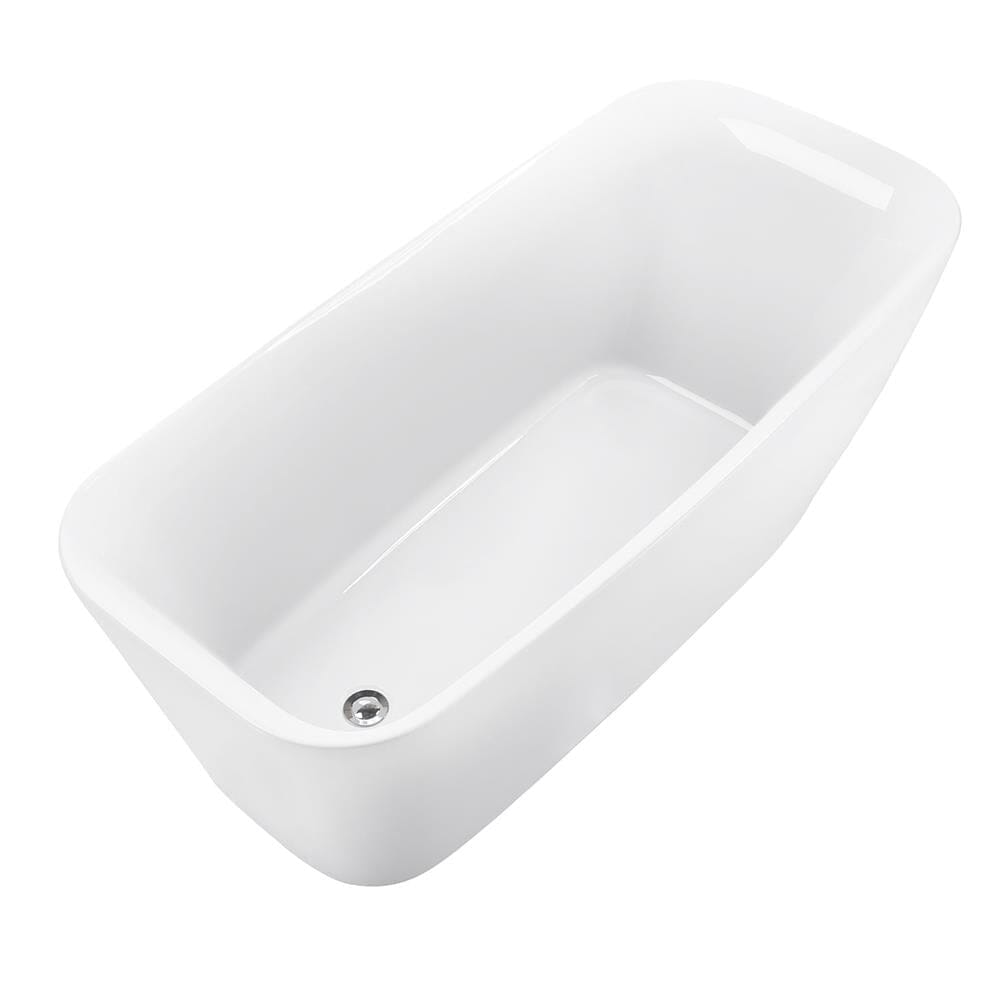 59" Acrylic Single Slipper Tub Freestanding Soaking Bathtub