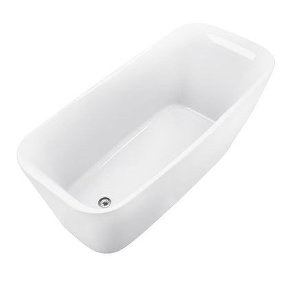 59" Acrylic Single Slipper Tub Freestanding Soaking Bathtub