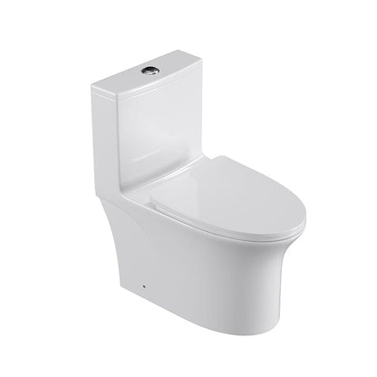 Modern Dual Flush Elongated Standard One Piece Toilet with Comfortable Seat Height