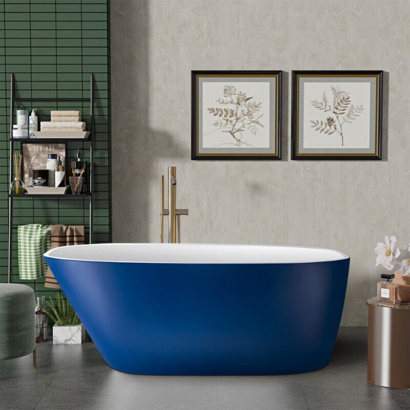 59" Acrylic Egg Shape Free Standing Tub for Bathroom