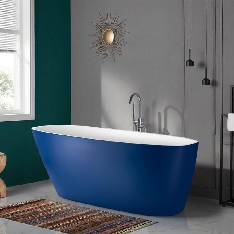 59" Acrylic Egg Shape Free Standing Tub for Bathroom