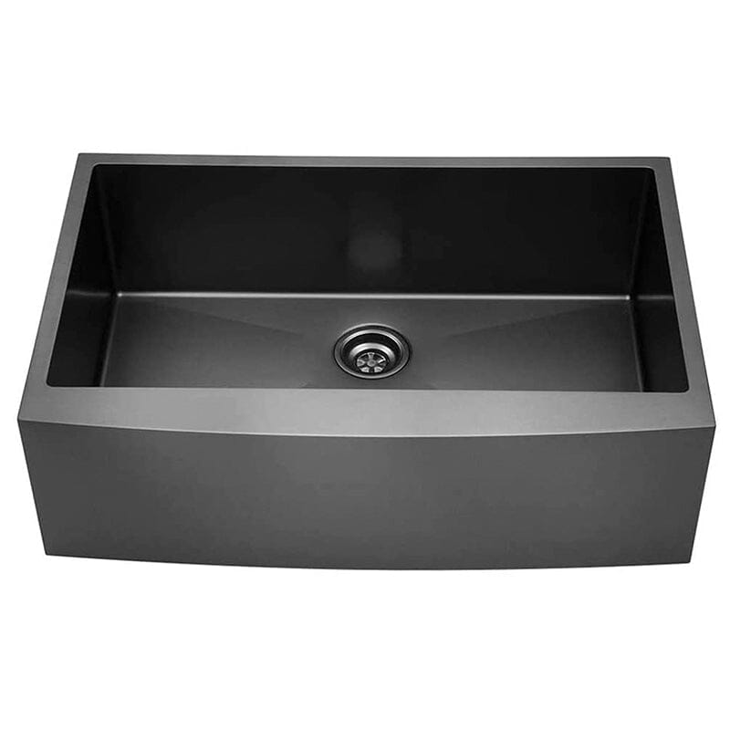 30" Farmhouse Kitchen Sink 16 Gauge Stainless Steel Single Bowl Sink with Bottom Grid and Strainer