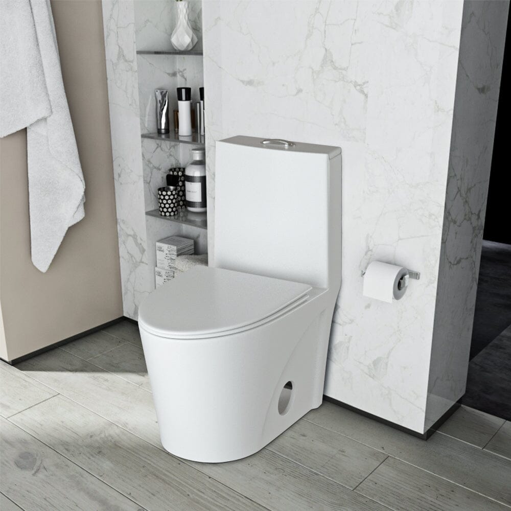 One Piece 1.1GPF/1.6 GPF Dual Flush Elongated Toilet