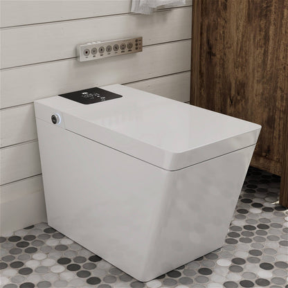 Smart Square One-Piece Floor Toilet with Remote Control and Automatic Cover