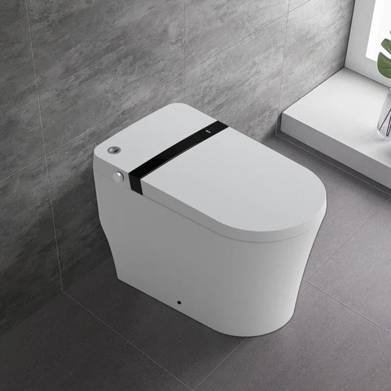 Smart Toilet with Auto-flush, Warm Water, Air Drying Function, Heated Seat, Remote Control