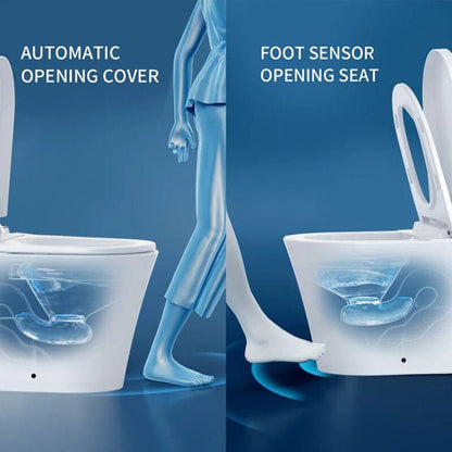 Smart Toilet with Auto-flush, Warm Water, Air Drying Function, Heated Seat, Remote Control