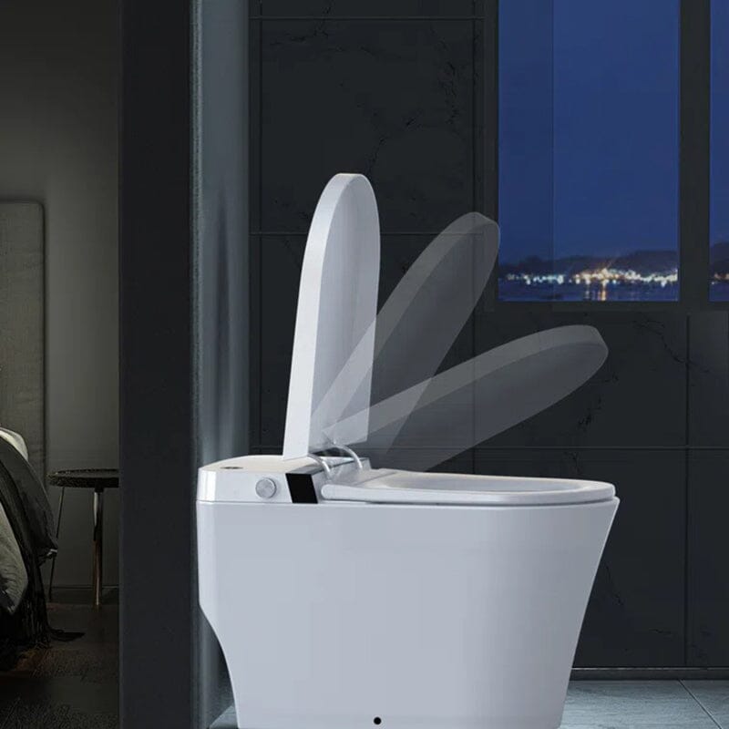 Smart Toilet with Auto-flush, Warm Water, Air Drying Function, Heated Seat, Remote Control