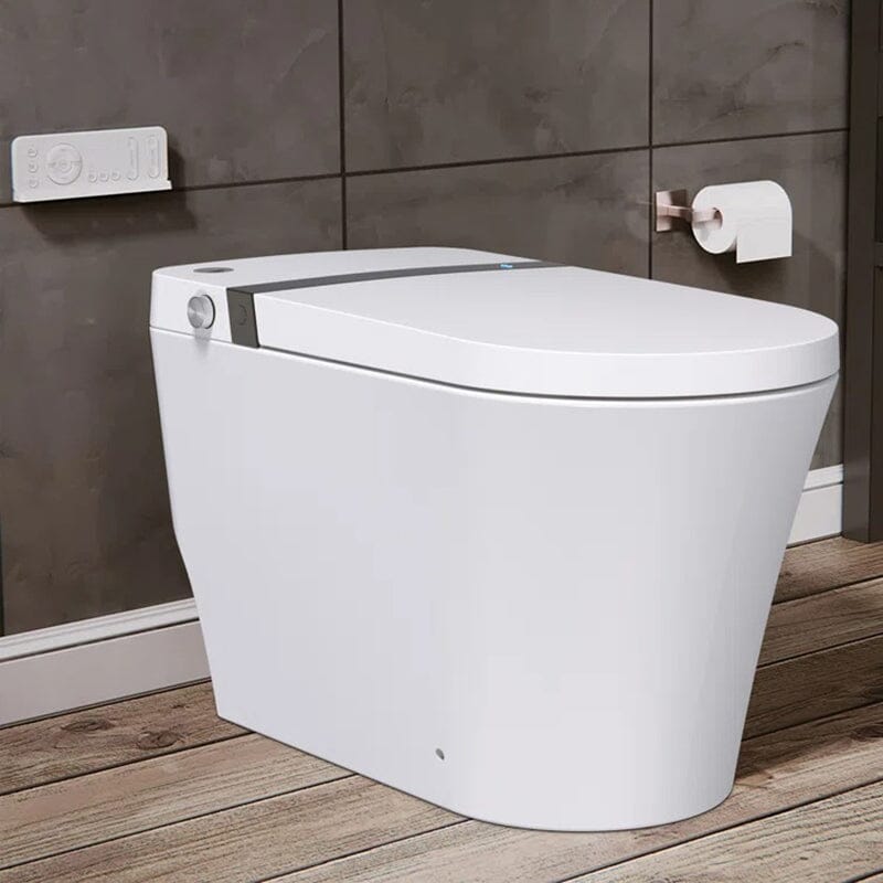 Smart Toilet with Auto-flush, Warm Water, Air Drying Function, Heated Seat, Remote Control