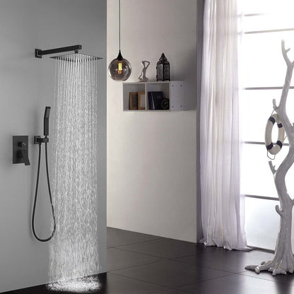 2-Spray Patterns 10 Inch Bathroom Luxury Rain Mixer Shower Complete Combo Set