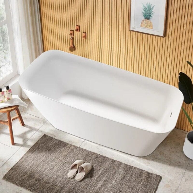 59" Acrylic Single Slipper Tub Freestanding Soaking Bathtub