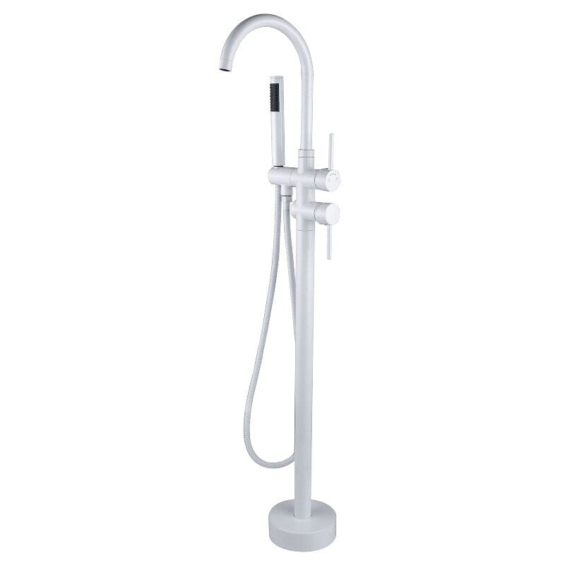 38'' Silver Modern Independent Freestanding Tub Filler Faucet