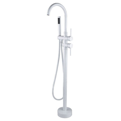 38'' Silver Modern Independent Freestanding Tub Filler Faucet