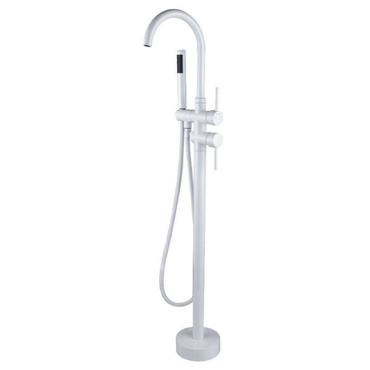 38'' Silver Modern Independent Freestanding Tub Filler Faucet