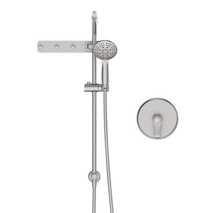 Full Slide Bar 6 Spray Modes 4.7'' Shower Head with Valve and Hook