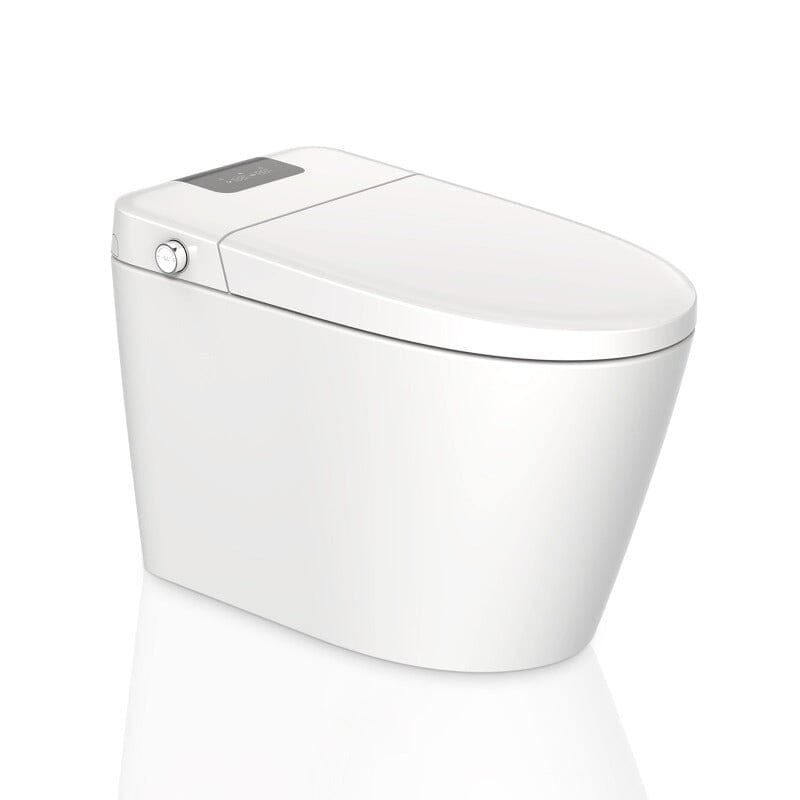 Multifunction U-Shaped Smart Toilet Automatic Flush with Remote Control/Foot Sensor/Night Light