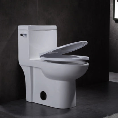 1.28 GPM (Water Efficient) One-Piece ADA Elongated  Toilet, Soft Close Seat Included (cUPC Approved) - 28"x 14.5"x 29"