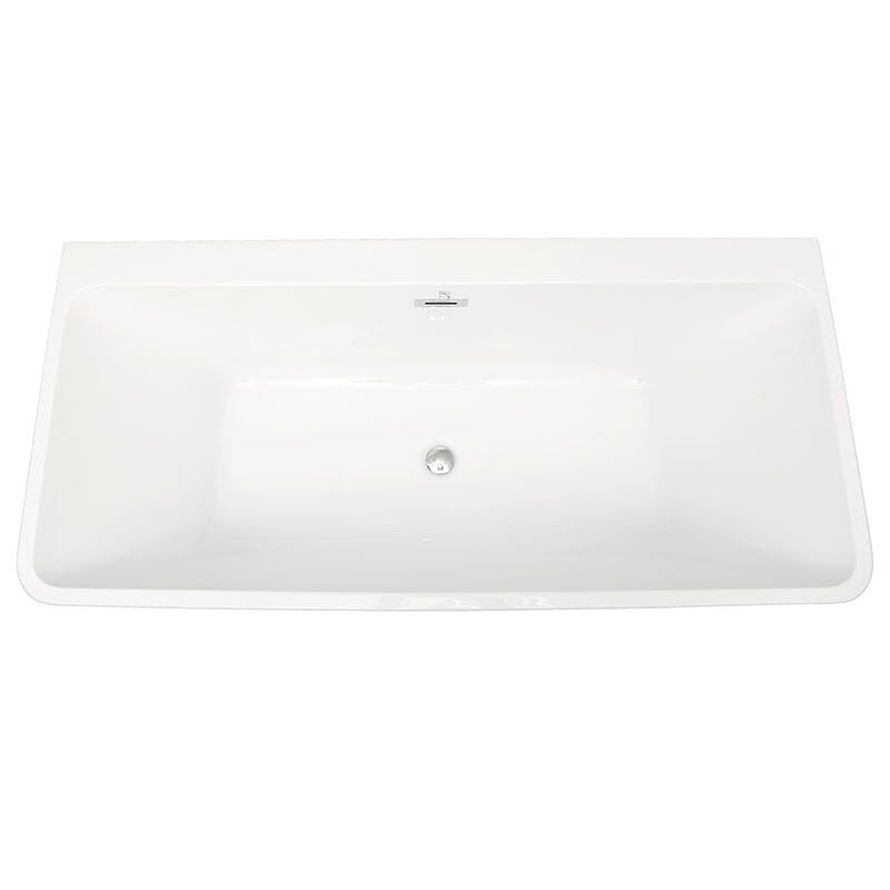 Simple Acrylic Alcove Bathtub Freestanding Soaking