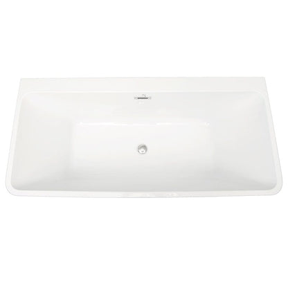 Simple Acrylic Alcove Bathtub Freestanding Soaking