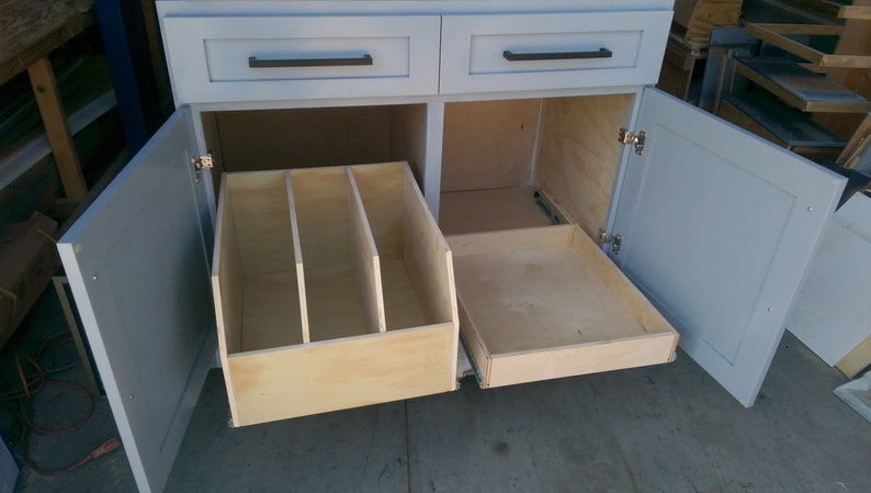 64" Gray color kitchen island with white quartz counter top (Custom welcome)