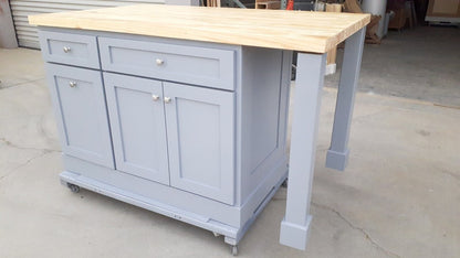 5ft Gray  Kitchen island W/O countertop (Available Custom)