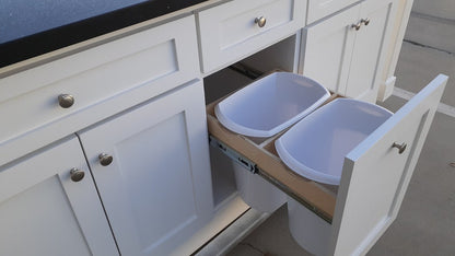 7ft White color Kitchen island with black quartz top (Available Custom)