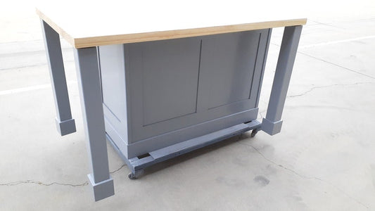 5ft Gray  Kitchen island W/O countertop (Available Custom)