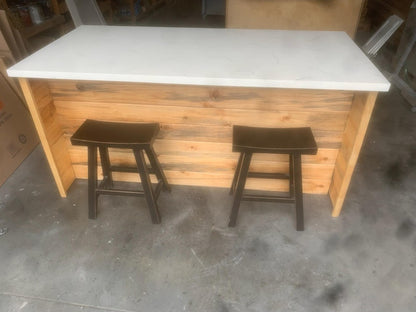 6ft rustic kitchen island without top