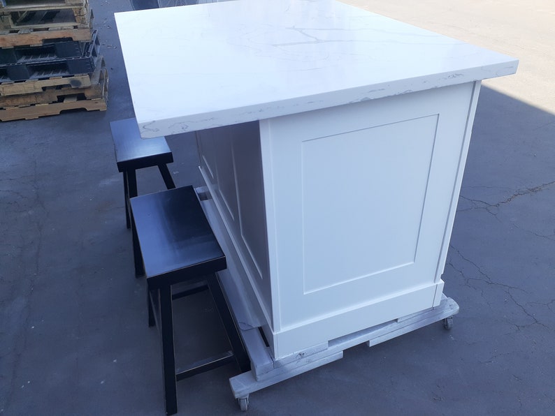 4ft white kitchen island with top, Custom welcome