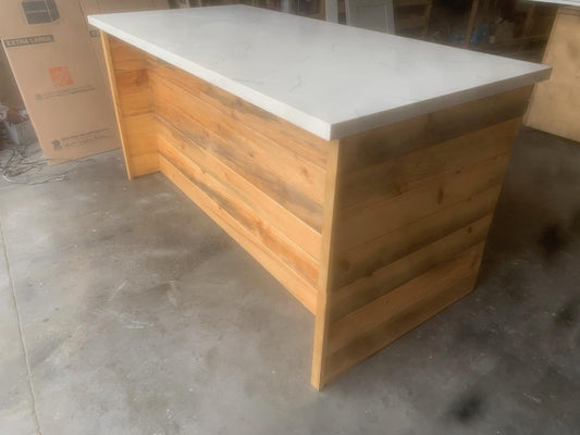 6ft rustic kitchen island without top